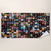 CBCロゴ&グラフィックコラージュビーチタオル ビーチタオル (正面)