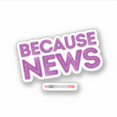 CBC理由ニュースステッカー シール (正面)