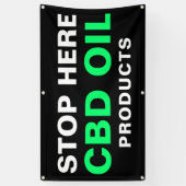 CBDストップ油はっきりした Green Black Business向け 横断幕 (縦)