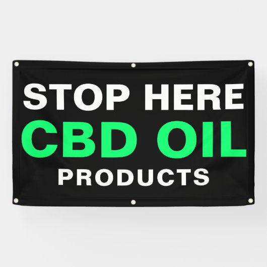 CBDストップ油はっきりした Green Black Business向け 横断幕 (横)