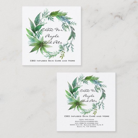 CBDリーフリース スクエア名刺 (正面/裏面)