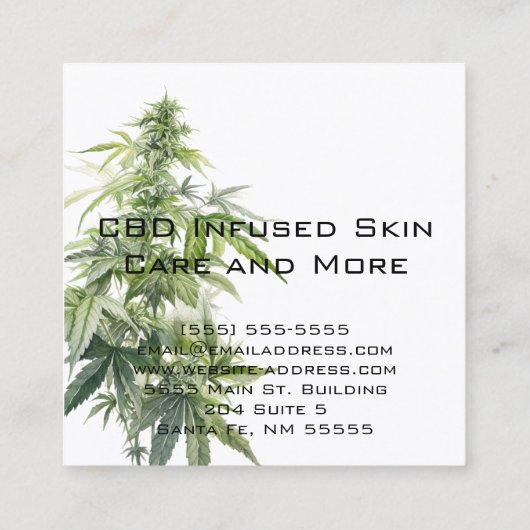 CBD水彩工場 スクエア名刺 (裏面)