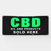 CBD油と製品がビジネスの屋外で販売 横断幕 (横)