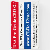 CBD油小売業者 横断幕 (縦)