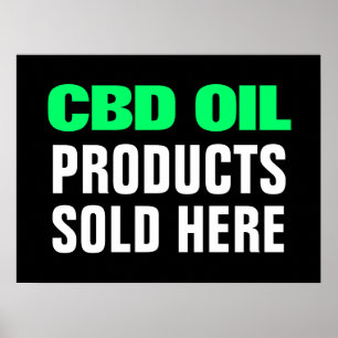 CBD油製品販売Green Black Business ポスター