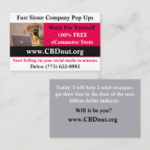 CBDnut.orgの会社は持ち上げますぽんと鳴ります 名刺 (正面/裏面)