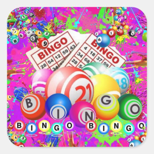 CBDOilPrincessデザインのBINGO BINGO スクエアシール (正面)