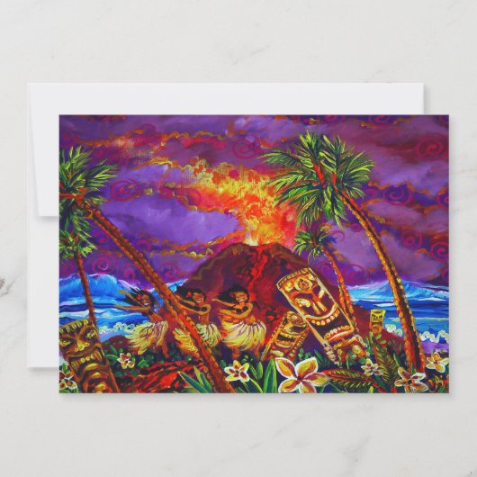 CBjorkのパーティの招待状の幸せなフラの溶岩 招待状 (正面)