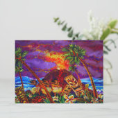 CBjorkのパーティの招待状の幸せなフラの溶岩 招待状 (スタンド正面)