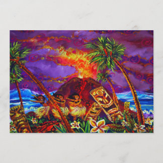 CBjorkのパーティの招待状の幸せなフラの溶岩 招待状