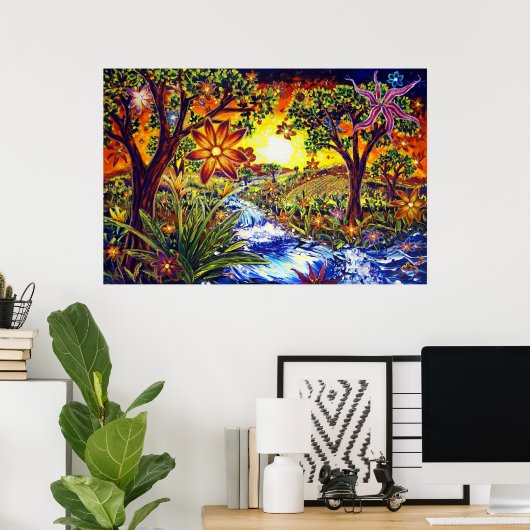 CBjork、BDazzled川 ポスター (ホームオフィス)