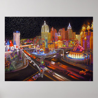CBjork Las Vegas Art Impressionism ポスター
