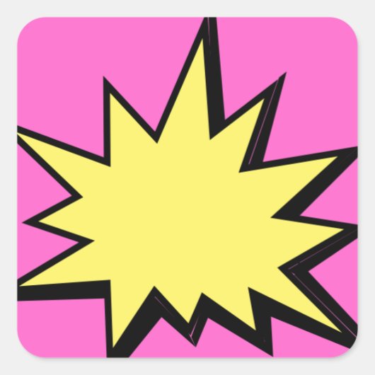 CBPG COMICBOOK POW BANG ACTION GRAPHIC SHARP OUTBU スクエアシール (正面)