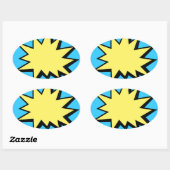 CBPG COMICBOOK POW BANG ACTION GRAPHIC SHARP OUTBU 楕円形シール (シート)