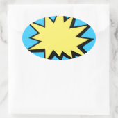 CBPG COMICBOOK POW BANG ACTION GRAPHIC SHARP OUTBU 楕円形シール (バッグ)