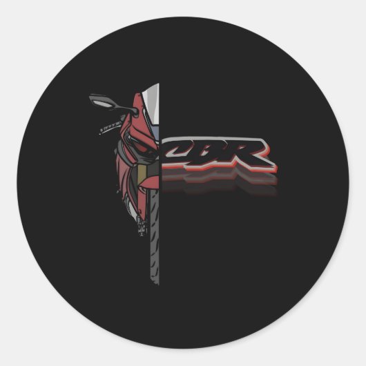 Cbrファイアブレードスポーツバイクバイク ラウンドシール (正面)