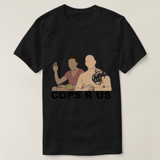 CBSサバイバーサラ&amp_ Tony - Cops R Us Tシャツ (デザイン正面)