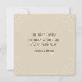 CC0709用エレガント誕生日フローラ親愛ハート カード (裏面)