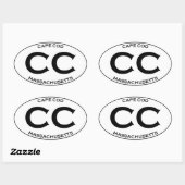 CC – ケープコッドマサチューセッツ州 楕円形シール (シート)