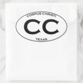 CC – コーパスクリスティテキサス州 楕円形シール (バッグ)