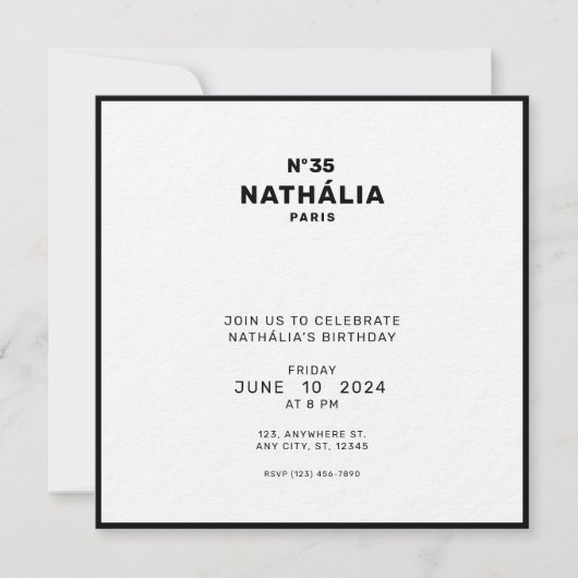 CC (シック&クラシック) 招待状 (正面)