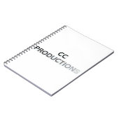 CC Productions Black-to-Grey Fade Spiral Notebook ノートブック (左側)