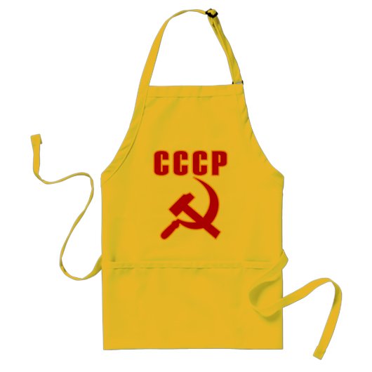 cccpのソビエト社会主義共和国連邦のソ連国旗 スタンダードエプロン (正面)