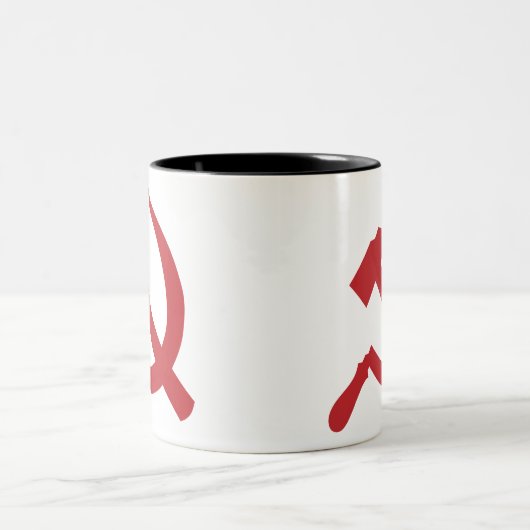 cccpのソビエト社会主義共和国連邦のソ連国旗 ツートーンマグカップ (中央)