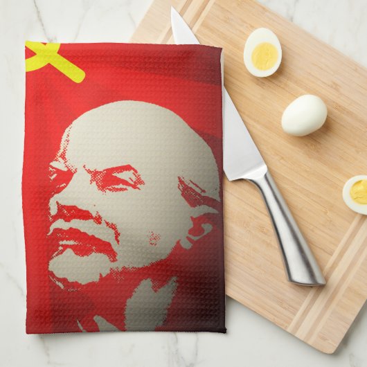 cccpのソビエト連邦共産主義の赤いレーニンロシアのpropa キッチンタオル (四つ折り)