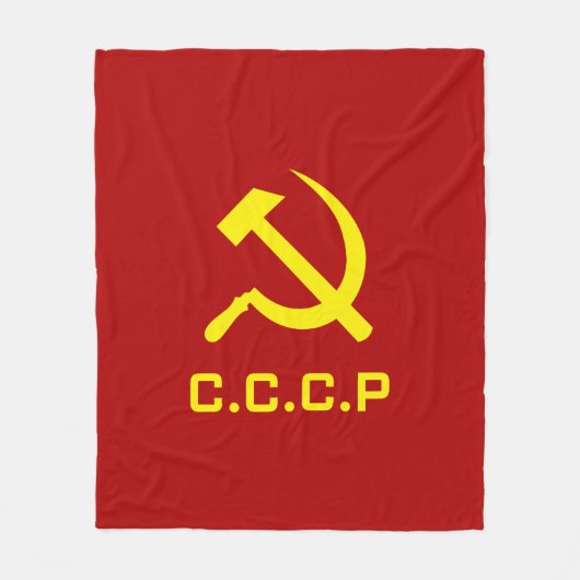CCCPのソ連国旗 フリースブランケット (正面)