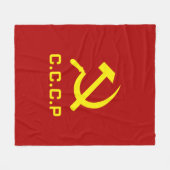 CCCPのソ連国旗 フリースブランケット (正面(横))