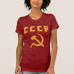 cccpのヴィンテージのロシア人のソビエト社会主義共和国連邦のソ連国旗 tシャツ
