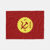 CCCPの共産主義のバッジのデザイン フリースブランケット (正面(横))