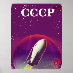 CCCPソ連宇宙のレーストラベルポスター ポスター