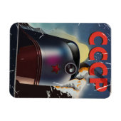 CCCPレトロヴィンテージソ連列車ポスター マグネット (横)