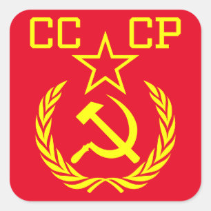 CCCP共産主義スポーツスクエアステッカー スクエアシール