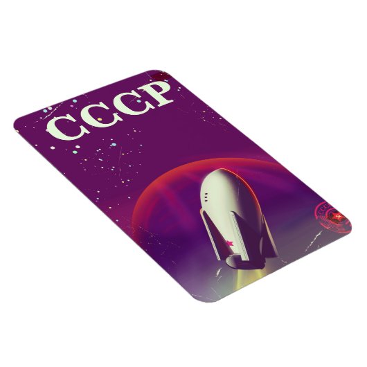 CCCP ソビエト宇宙開発競争トラベルポスター マグネット (右側)