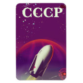 CCCP ソビエト宇宙開発競争トラベルポスター マグネット (縦)