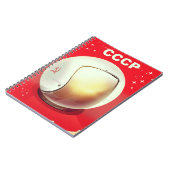 CCCP ビンテージ 赤 ソ連 スペース ポスター ノートブック (左側)