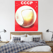 CCCP ビンテージ 赤 ソ連 宇宙 ポスター キャンバスプリント (インサイチュ (寝室))