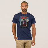 CCCP レトロ ビンテージ ソビエト 列車 ポスター Tシャツ (正面フル)