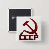 CCCP 鎌と槌 缶バッジ (正面&裏面)