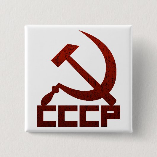 CCCP 鎌と槌 缶バッジ (正面)