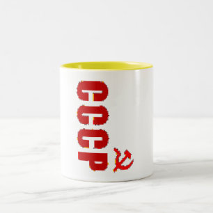 CCCP SSSRのソビエトピクセル ツートーンマグカップ
