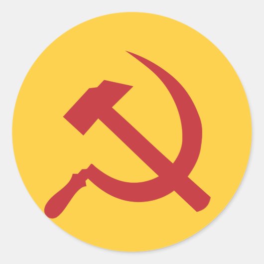 cccp ussrハンマー及び鎌 ラウンドシール (正面)