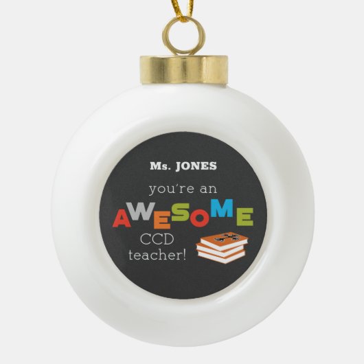 CCD先生鑑賞日報素晴らし書 セラミックボールオーナメント (正面)