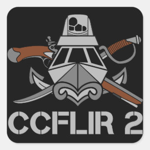 CCFLIR 2は(ステッカー)、3" X 3"、6のシート負かします スクエアシール