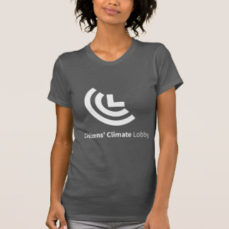 CCLのロゴのダークグレーのTシャツの女性切口 Tシャツ