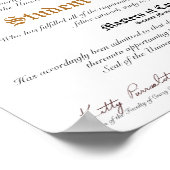 CCLUディプロマ – 金ゴールドシール – 猫ポートレート ポスター (角)