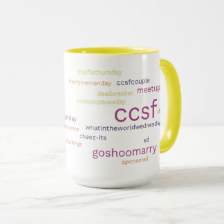 CCSFイエローハッシュタグ15-oz mug マグカップ